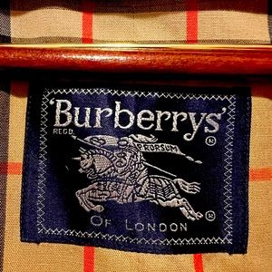 Vintage Burberrys extra long red trench coat with liner